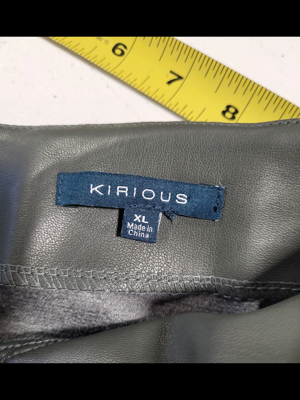 High-Waist Grey Twist Front Pencil Skirt with Front Slit - Picture 3 of 6